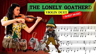 quotThe Lonely Goatherdquot from The Sound of Music  Violin Duet  sheet music [upl. by Ahsinel]