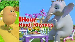 Aloo Kachalu and more Hindi rhymes 1 hour  7  हिंदी बालगीत संकलन १ घंटे का  kiddiestv hindi [upl. by Cristobal422]