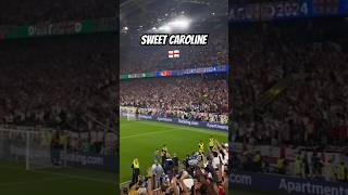 English Fans Sing “Sweet Caroline” After Reaching EURO 2024 Final england euro2024 football [upl. by Adnohsek]