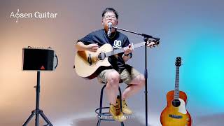 Aosen acoustic guitar Master GAR3A lovesick dream in Nanping Evening Bell [upl. by Nalod]