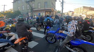 1000 BIKES TAKE OVER PHILLY STREETS DOING WHEELIES [upl. by Narhem341]