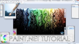 PaintNET tutorial number 124  Psychedlic drip drop colours gradient wallpaper [upl. by Tawney]