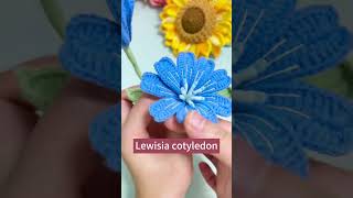 How to crochet a beautiful lewisia cotyledon [upl. by Tiffa]