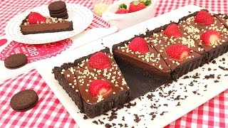 Tarta de Oreo con Fresas y Chocolate sin Horno [upl. by Alarick]