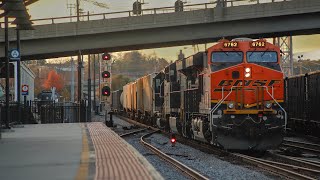 Awesome Saturday Of Railfanning In Roanoke VA With Lots of BNSF and EMD leaders [upl. by Anastas]