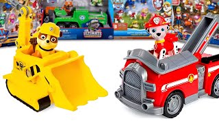 Paw Patrol Unboxing Collection Review Marshall VS Rubble with super cars Unboxing ASMR [upl. by Isyad]