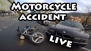 Am facut accident  Motorcycle accident live on camera [upl. by Beverie]