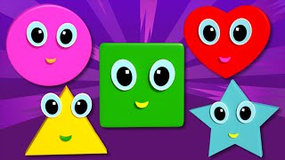 Shapes Song  Songs For Children And Kids  Learn Shapes With Colors [upl. by Alguire]