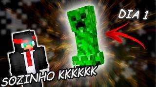 quem foi que deixou eu jogar MINECRAFT sozinho dia 1 [upl. by Girard]