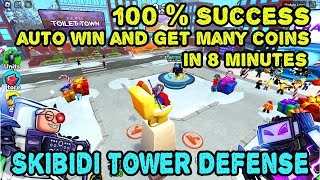 100 Success Auto WIN and get Many Coins in Skibidi Tower Defense ROBLOX with 1 EPIC unit Only [upl. by Matronna]