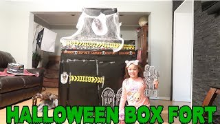 Huge Halloween Box Fort Tour Halloween Shopkins Box Fort Scavenger Hunt [upl. by Azaria615]