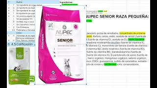 Analisis de Croquetas Tiër Holistic Adulto vs NUPEC SENIOR RAZA PEQUEÑA [upl. by Fanechka]