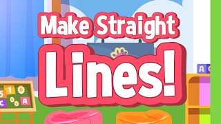 Make Straight Lines  Prewriting Skills  Practicing Straight Lines  Jack Hartmann [upl. by Enyale]