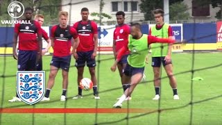 Behind the Goal  England U21 shooting session 2016 Toulon Tournament  Inside Training [upl. by Cicenia626]