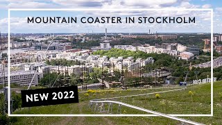 Amazing view from new mountain coaster in Stockholm Opens summer 2022 Construction update [upl. by Eidroj]