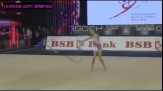 Melitina Staniouta Final Ribbon  World Cup Minsk 2014 [upl. by Neenaej]