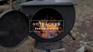 Outbacker portable woodburning stove review  in the woods [upl. by Lowell]