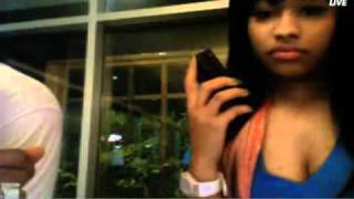 Nicki Minaj calls a contest winners ex boyfriend LIVE on UstreaM [upl. by Fitts]