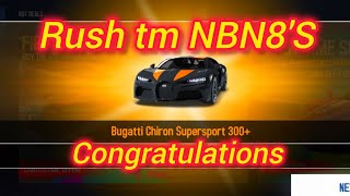 Asphalt 8  Rush Tm NBN8S Bugatti ♥️ Aug 10 2024 [upl. by Lleral]