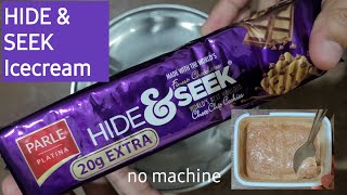 HIDE amp SEEK biscuit chocolate icecream  without machine  tasty amp creamy icecream [upl. by Chari129]