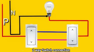 two way switch connection 🔌bord wiring  2 way switch connection house wiring wiring videos [upl. by Eidurt]