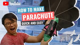 How to make a wonderful water rocket parachute have fun with your kids or students PART 3 [upl. by Karleen277]