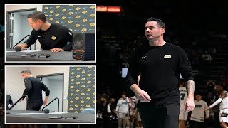 Lakers’ JJ Redick storms off after LeBron James playing hard question ‘I just did’ [upl. by Sinoda919]