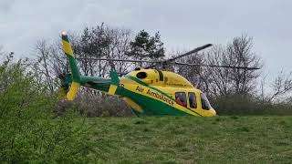 Wiltshire Air Ambulance GWLTS HLE22 Taking Off At Southmead Hospital Bristol 260324 [upl. by Hartzell]