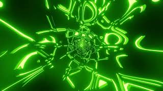 VJ LOOP NEON Green Tunnel Abstract Background Video Simple Lines Pattern 4k Screensaver [upl. by Carpio]