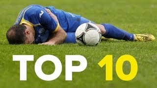 10 Ridiculous Football Injuries [upl. by Harned584]