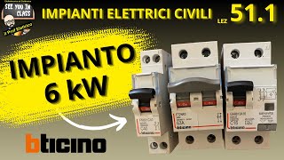 511Scelta interruttori magnetotermicidifferenziali BTicino per impianto elettrico civile da 6 kW [upl. by Adlay]