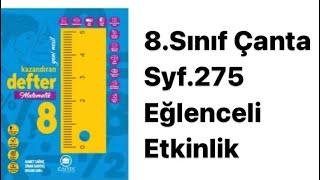 8SINIF ÇANTA DEFTER S275 EĞLENCELİ ETKİNLİK [upl. by Laurent78]