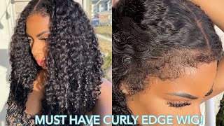 THIS is THE ONLY CURLY WIG YOU NEED THIS SUMMER 🔥NEW CURLY WIG w CURLY EDGES MUST BUY omgherhair [upl. by Noside851]