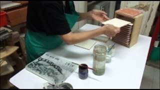 Majolica The Method of Working  Stage 3 Marking the design on to tiles [upl. by Doe]