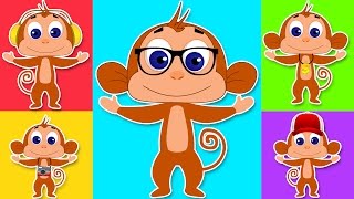 Five Little Monkeys  Nursery Rhyme With Lyrics [upl. by Tlaw]