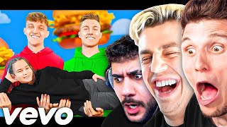 YouTuber BEWERTEN den BURGERPOMMES SONG Paluten Papaplatte [upl. by Janith4]