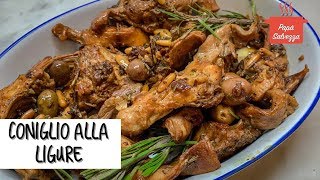 CONIGLIO ALLA LIGURE vera ricetta casalinga genovese [upl. by Caesar]