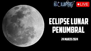 ECLIPSE LUNAR PENUMBRAL EN VIVO con telescopio [upl. by Sollows]