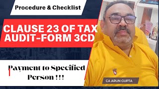 Analysis of Clause 23 of Tax Audit ReportForm 3CD [upl. by Hun177]