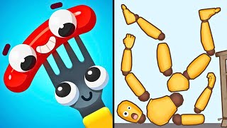 FORK N SAUSAGE vs RAGDOLL BREAK — All Levels Gameplay Android iOS [upl. by Seraphina]