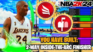 BEST RARE 2WAY INSIDETHEARC FINISHER BUILD IN NBA 2K24 NEXT GEN  REBIRTH SHOOTING GUARD BUILD [upl. by Abdella]