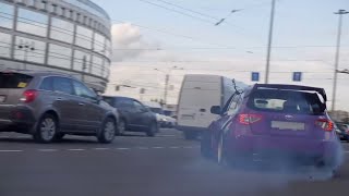 Crazy Russian Street Drifting in Traffic Compilation 2021  Phonk Music [upl. by Aldarcy]