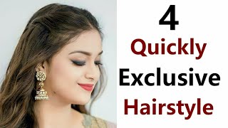 4 Super easy hairstyle for teenagers  college hairstyle  easy hairstyle  open hairstyle [upl. by Nimajneb640]