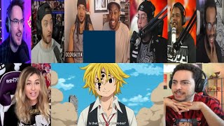 SEVEN DEADLY SINS EPISODE 2x23 REACTION MASHUP  REUPLOAD [upl. by Hanahsuar]