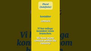 kontakt  contact 🇸🇪 Swedish Noun Forms svenska swedish swedishnouns basicswedish contact [upl. by Solhcin]