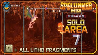 Spelunker HD Deluxe PS4 Area 7 Solo Walkthrough  All Litho Fragments Collected [upl. by Chancey383]