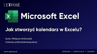 Excel Jak stworzyć kalendarz w Excelu [upl. by Aisatsanna571]