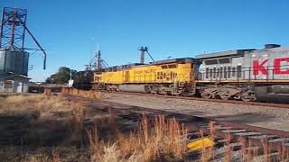 UP 6063 amp 6239 amp KCS 4621 at McGehee Arkansas 11202016 [upl. by Rhodie]