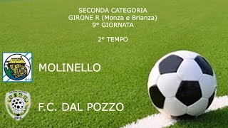 MOLINELLO  FC DAL POZZO 2° TEMPO  SECONDA CATEGORIA  GIRONE R  MONZA BRIANZA [upl. by Eul]