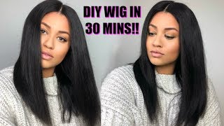 DIY Blunt Cut Wig in 30 Minutes Hot Glue Method ft Lumiere Hair [upl. by Attenna]